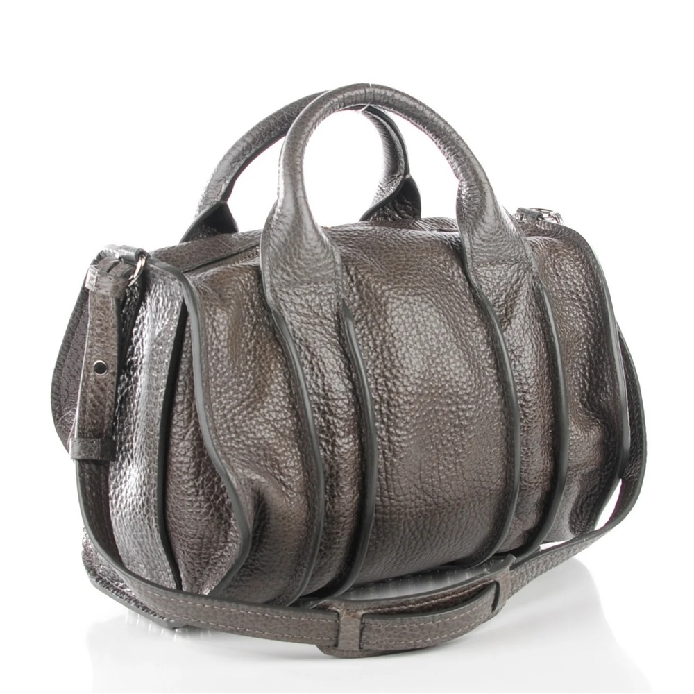 Alexander Wang Pebbled Lambskin Inside Out Rocco Gunpowder